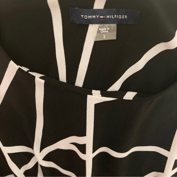 Tommy Hilfiger “Cats Cradle” Jersey Shift Dress - Size 2 - Picture 8 of 9